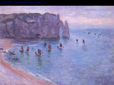 Claude Monet Fishing Boats Leaving Etretat